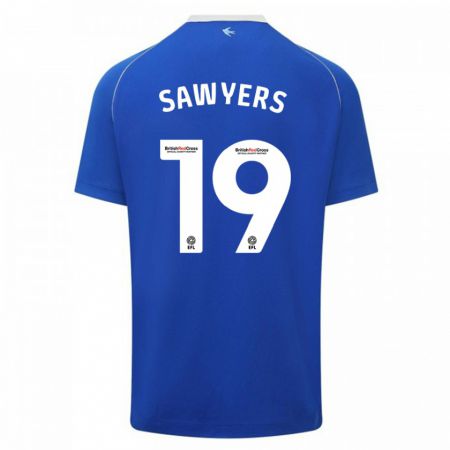 Kandiny Homme Maillot Romaine Sawyers #19 Bleu Tenues Domicile 2023/24 T-Shirt