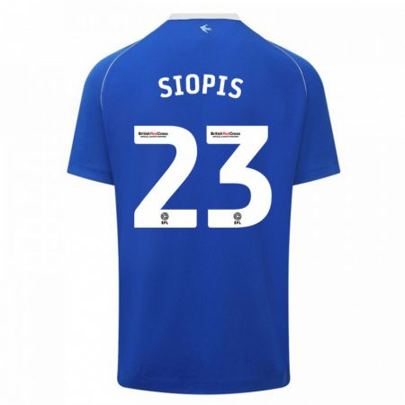 Kandiny Homme Maillot Manolis Siopis #23 Bleu Tenues Domicile 2023/24 T-Shirt