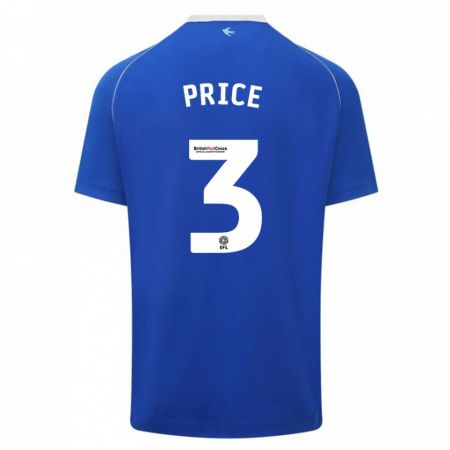 Kandiny Homme Maillot Ffion Price #3 Bleu Tenues Domicile 2023/24 T-Shirt