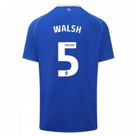 Kandiny Homme Maillot Siobhan Walsh #5 Bleu Tenues Domicile 2023/24 T-Shirt