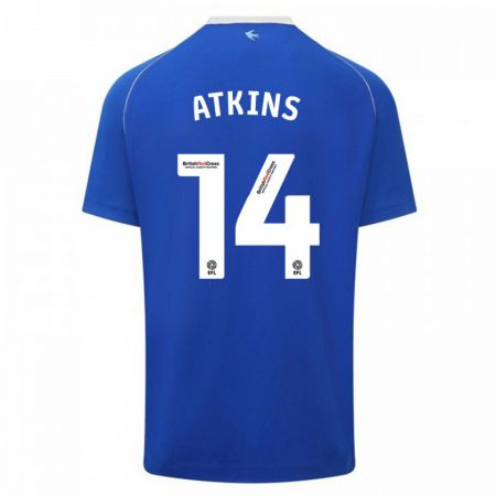 Kandiny Homme Maillot Zoe Atkins #14 Bleu Tenues Domicile 2023/24 T-Shirt
