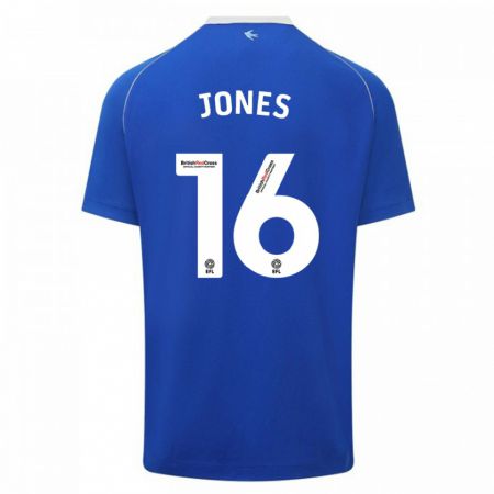 Kandiny Homme Maillot Ellie Jones #16 Bleu Tenues Domicile 2023/24 T-Shirt