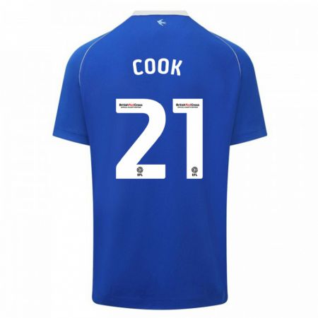 Kandiny Homme Maillot Mikayla Cook #21 Bleu Tenues Domicile 2023/24 T-Shirt