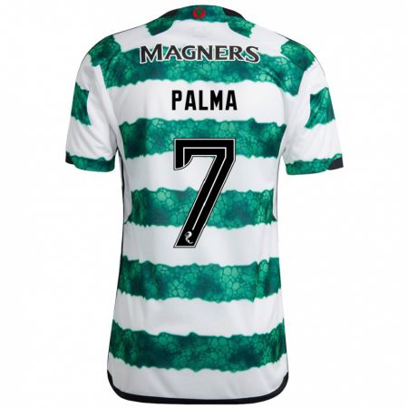 Kandiny Homme Maillot Luis Palma #7 Vert Tenues Domicile 2023/24 T-Shirt