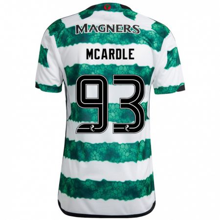 Kandiny Homme Maillot Sean Mcardle #93 Vert Tenues Domicile 2023/24 T-Shirt