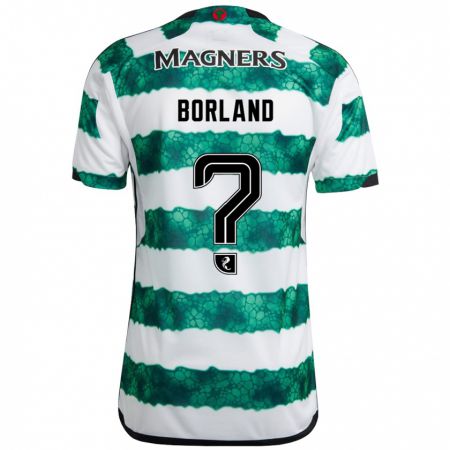 Kandiny Homme Maillot Hayden Borland #0 Vert Tenues Domicile 2023/24 T-Shirt