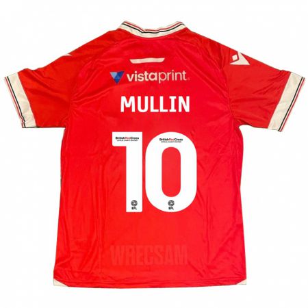 Kandiny Homme Maillot Paul Mullin #10 Rouge Tenues Domicile 2023/24 T-Shirt