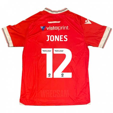 Kandiny Homme Maillot Carra Jones #12 Rouge Tenues Domicile 2023/24 T-Shirt