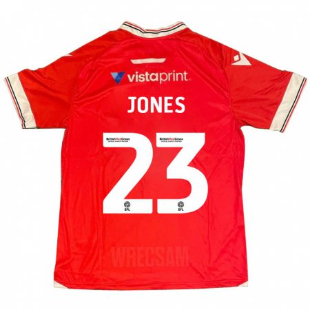 Kandiny Homme Maillot Ruby Jones #23 Rouge Tenues Domicile 2023/24 T-Shirt