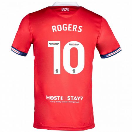 Kandiny Homme Maillot Morgan Rogers #10 Rouge Tenues Domicile 2023/24 T-Shirt