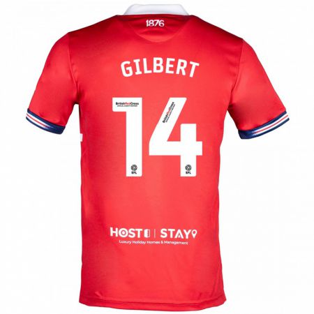 Kandiny Homme Maillot Alex Gilbert #14 Rouge Tenues Domicile 2023/24 T-Shirt