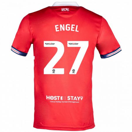 Kandiny Homme Maillot Lukas Engel #27 Rouge Tenues Domicile 2023/24 T-Shirt