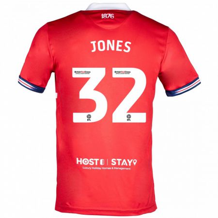 Kandiny Homme Maillot Jamie Jones #32 Rouge Tenues Domicile 2023/24 T-Shirt