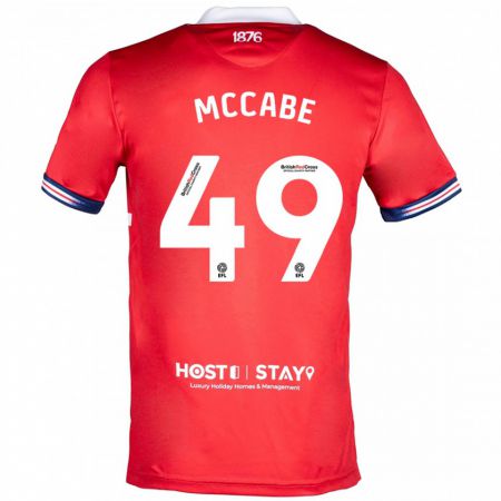 Kandiny Homme Maillot Law Mccabe #49 Rouge Tenues Domicile 2023/24 T-Shirt