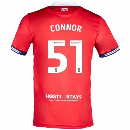Kandiny Homme Maillot Shea Connor #51 Rouge Tenues Domicile 2023/24 T-Shirt