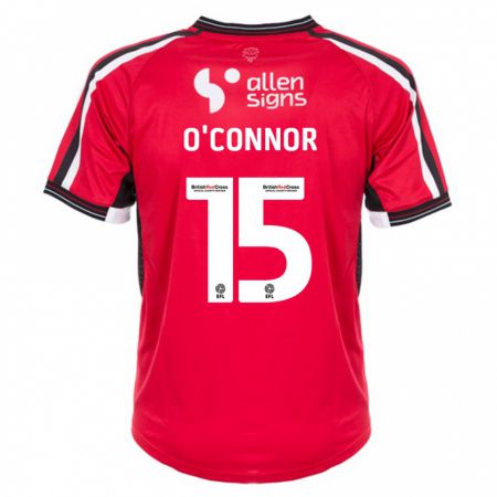 Kandiny Homme Maillot Paudie O'connor #15 Rouge Tenues Domicile 2023/24 T-Shirt