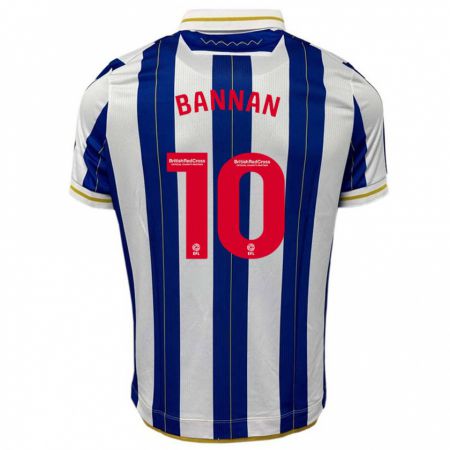 Kandiny Homme Maillot Barry Bannan #10 Bleu Blanc Tenues Domicile 2023/24 T-Shirt