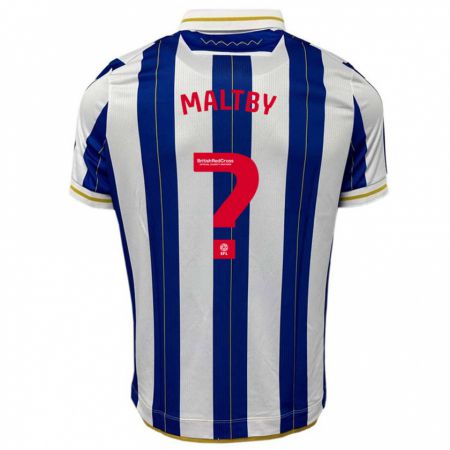 Kandiny Homme Maillot Mackenzie Maltby #0 Bleu Blanc Tenues Domicile 2023/24 T-Shirt
