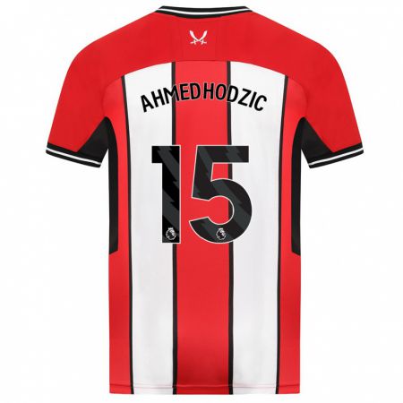 Kandiny Homme Maillot Anel Ahmedhodzic #15 Rouge Tenues Domicile 2023/24 T-Shirt