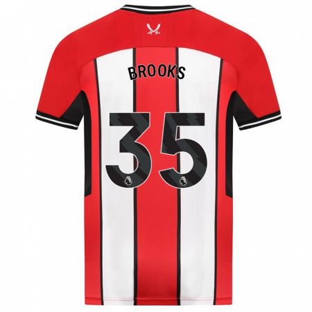 Kandiny Homme Maillot Andre Brooks #35 Rouge Tenues Domicile 2023/24 T-Shirt