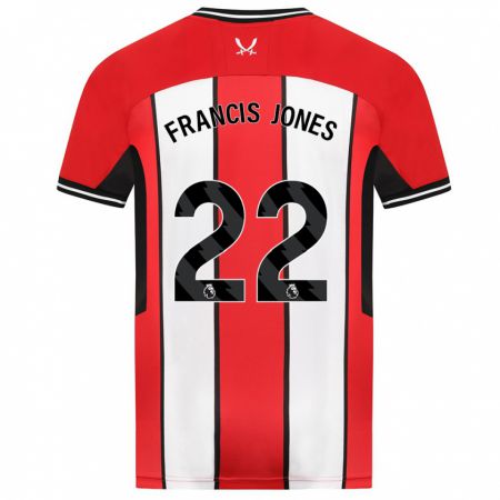 Kandiny Homme Maillot Maria Francis-Jones #22 Rouge Tenues Domicile 2023/24 T-Shirt