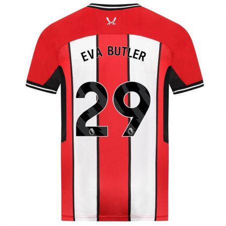 Kandiny Homme Maillot Eva Butler #29 Rouge Tenues Domicile 2023/24 T-Shirt