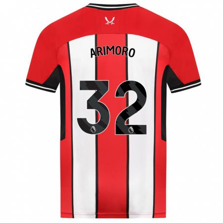 Kandiny Homme Maillot Juliet Khinde Adebowale-Arimoro #32 Rouge Tenues Domicile 2023/24 T-Shirt