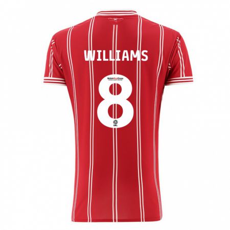 Kandiny Homme Maillot Joe Williams #8 Rouge Tenues Domicile 2023/24 T-Shirt
