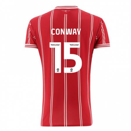 Kandiny Homme Maillot Tommy Conway #15 Rouge Tenues Domicile 2023/24 T-Shirt