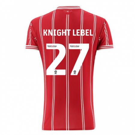 Kandiny Homme Maillot Jamie Knight-Lebel #27 Rouge Tenues Domicile 2023/24 T-Shirt