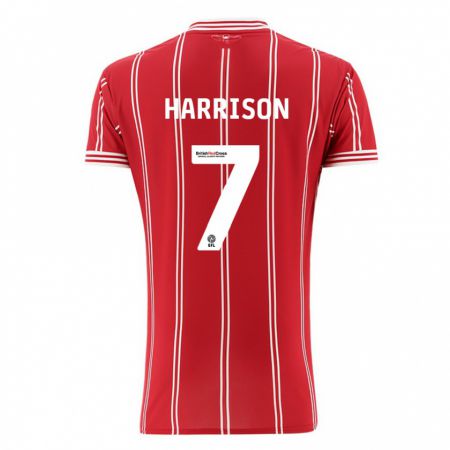 Kandiny Homme Maillot Abi Harrison #7 Rouge Tenues Domicile 2023/24 T-Shirt