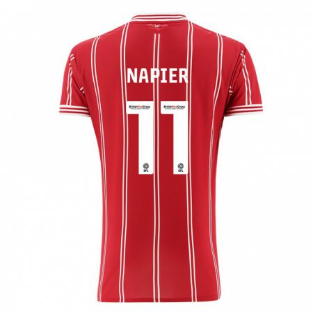 Kandiny Homme Maillot Jamie-Lee Napier #11 Rouge Tenues Domicile 2023/24 T-Shirt