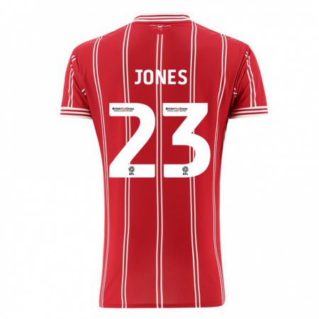 Kandiny Homme Maillot Carrie Jones #23 Rouge Tenues Domicile 2023/24 T-Shirt