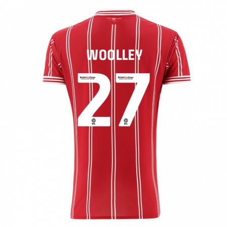 Kandiny Homme Maillot Jesse Woolley #27 Rouge Tenues Domicile 2023/24 T-Shirt