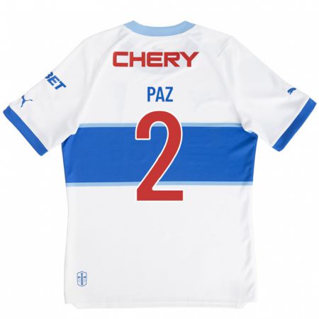 Kandiny Homme Maillot Nehuén Paz #2 Blanc Tenues Domicile 2023/24 T-Shirt