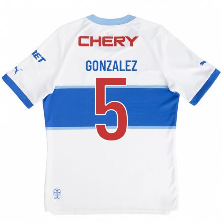 Kandiny Homme Maillot Daniel González #5 Blanc Tenues Domicile 2023/24 T-Shirt