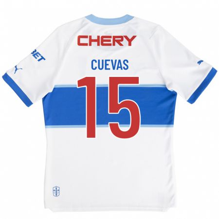 Kandiny Homme Maillot Cristian Cuevas #15 Blanc Tenues Domicile 2023/24 T-Shirt