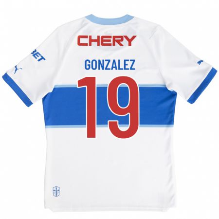 Kandiny Homme Maillot Bryan González #19 Blanc Tenues Domicile 2023/24 T-Shirt