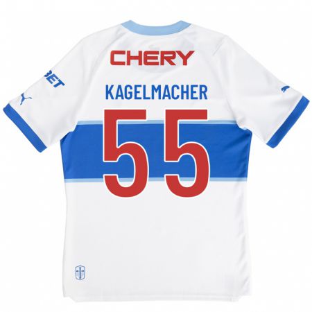 Kandiny Homme Maillot Gary Kagelmacher #55 Blanc Tenues Domicile 2023/24 T-Shirt