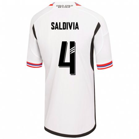 Kandiny Homme Maillot Alan Saldivia #4 Blanc Tenues Domicile 2023/24 T-Shirt