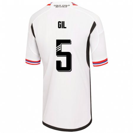 Kandiny Homme Maillot Leonardo Gil #5 Blanc Tenues Domicile 2023/24 T-Shirt