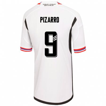 Kandiny Homme Maillot Damián Pizarro #9 Blanc Tenues Domicile 2023/24 T-Shirt