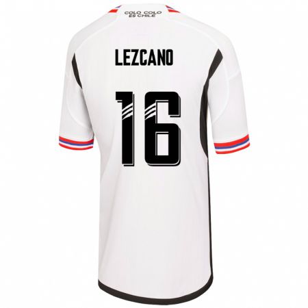 Kandiny Homme Maillot Darío Lezcano #16 Blanc Tenues Domicile 2023/24 T-Shirt