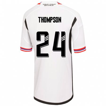 Kandiny Homme Maillot Jordhy Thompson #24 Blanc Tenues Domicile 2023/24 T-Shirt