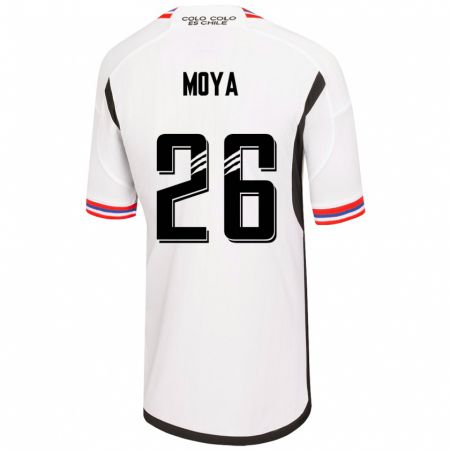 Kandiny Homme Maillot Matías Moya #26 Blanc Tenues Domicile 2023/24 T-Shirt