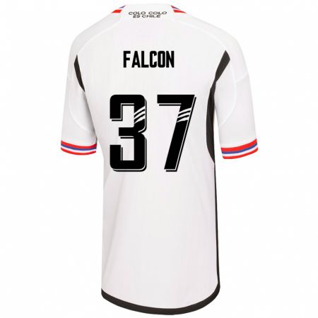 Kandiny Homme Maillot Maximiliano Falcón #37 Blanc Tenues Domicile 2023/24 T-Shirt