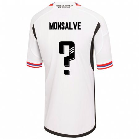 Kandiny Homme Maillot Gaspar Monsalve #0 Blanc Tenues Domicile 2023/24 T-Shirt