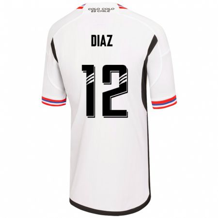 Kandiny Homme Maillot Javiera Díaz #12 Blanc Tenues Domicile 2023/24 T-Shirt
