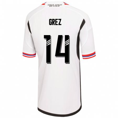 Kandiny Homme Maillot Javiera Grez #14 Blanc Tenues Domicile 2023/24 T-Shirt