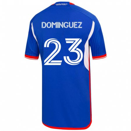 Kandiny Homme Maillot Nery Domínguez #23 Bleu Tenues Domicile 2023/24 T-Shirt